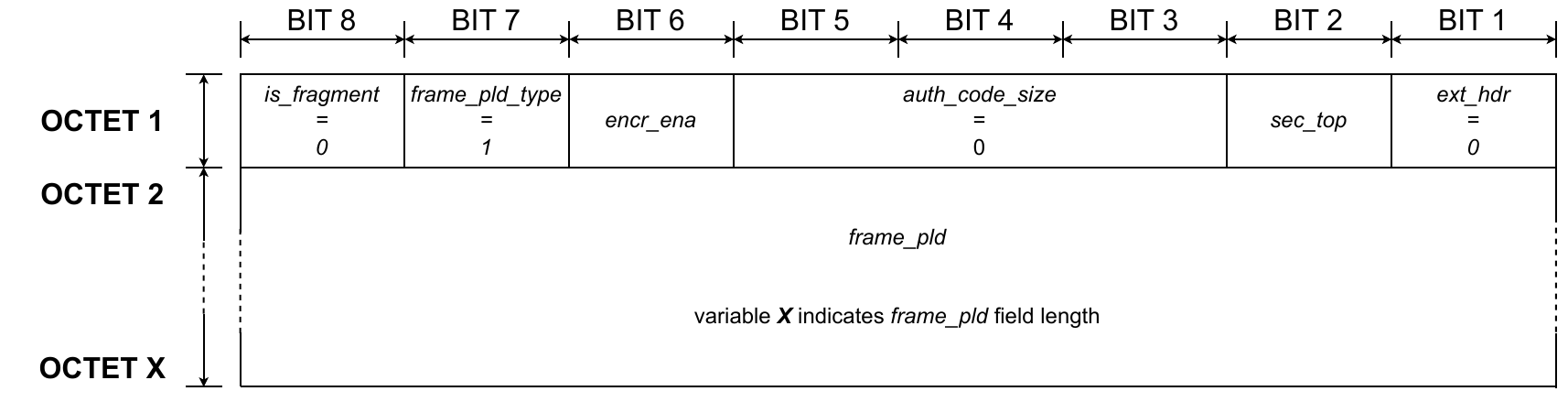 Network layer - Frame format - Case 1